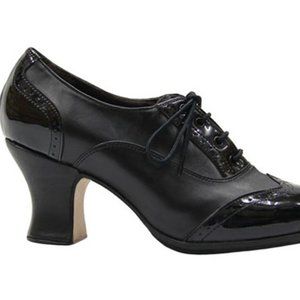 Professional Flamenco shoes - Gallardo Bolero Picado Piel Negro y Charol
